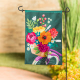 Springtime Bicycle Garden Linen Flag