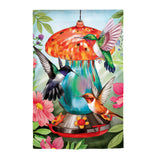 Feeder Frenzy Suede House Flag