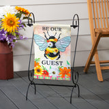 Bee Summer Burlap Garden Flag