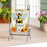 Bee Summer Burlap Garden Flag