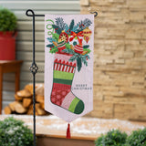 Christmas Stocking Celebration Everlasting Impressions Garden Flag
