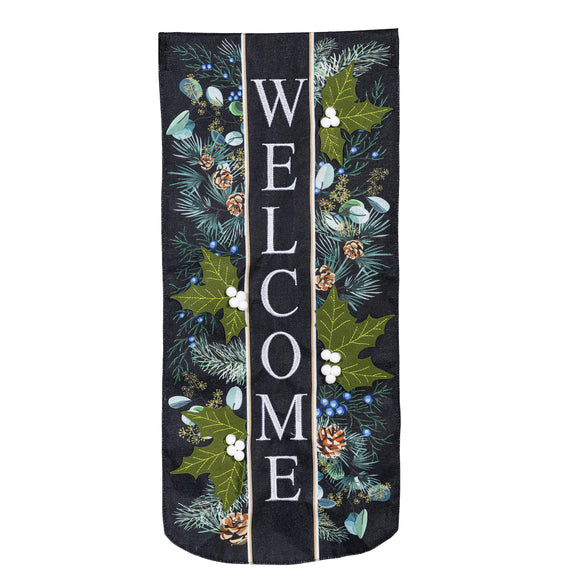 Winter Foliage Welcome Everlasting Impressions Garden Flag