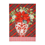 Chinoiserie Christmas Burlap Garden Flag
