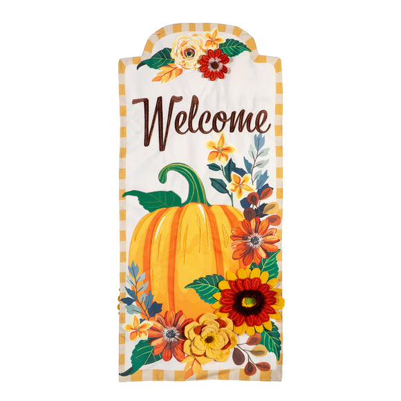 Fall Floral Pumpkin Everlasting Impressions Garden Flag