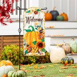 Fall Floral Pumpkin Everlasting Impressions Garden Flag