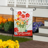 Floral Watering Can Moire Garden Flag
