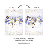Happy Snowman Trio Suede Garden Flag