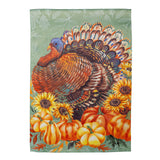 Grateful Gatherings Turkey Suede Garden Flag