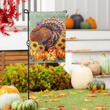 Grateful Gatherings Turkey Suede Garden Flag