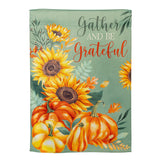 Grateful Gatherings Suede Garden Flag