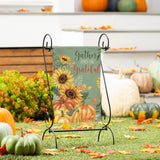 Grateful Gatherings Suede Garden Flag