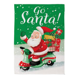Go Santa Suede Garden Flag