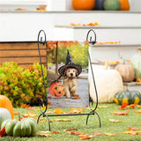 Goldens With Broom Suede Garden Flag