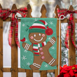 Christmas Icons Reversible Suede Garden Flag