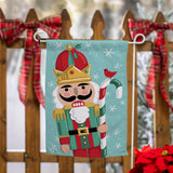 Christmas Icons Reversible Suede Garden Flag