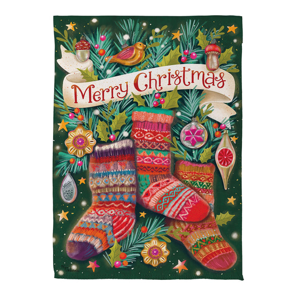 Sock Ornaments Suede Garden Flag