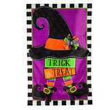 Trick Or Treat Witch House Applique Flag