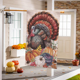 Elaborate Turkey Applique House Flag
