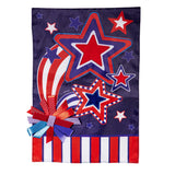Stars and Stripes Applique Garden Flag