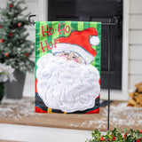 Ho Ho Ho Santa Applique Garden Flag