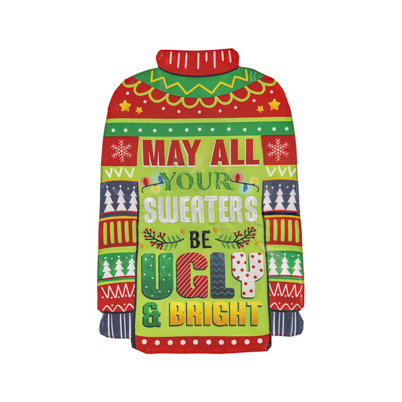 Ugly Sweater Shaped Applique Garden Flag