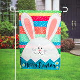 Easter Egg Bunny Applique Garden Flag