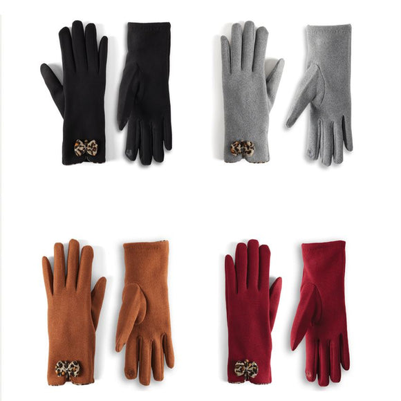 Animal Bow Wrist Touchscreeen Gloves