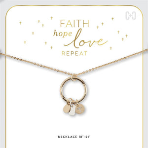 Faith, Hope, Love Necklace