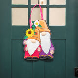 Flower Pot Gnomes Door Decor