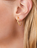Spartina Splash Coral Hoop Earrings