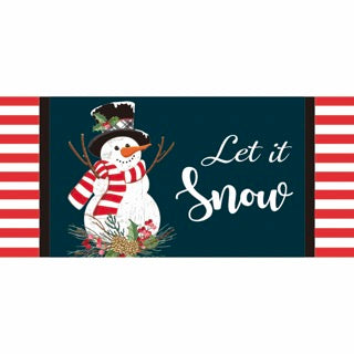 Holly Snowman Sassafras Insert Mat