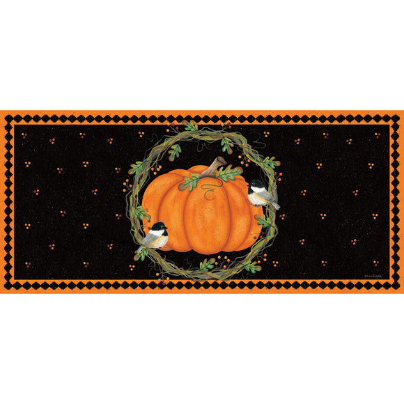 Chickadee and Pumpkin Sassafras Insert Mat