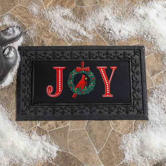 Joy to the World Wreath Sassafras Insert Mat