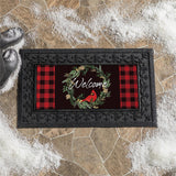 Welcoming Cardinal Wreath Sassafras Insert Mat