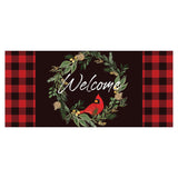 Welcoming Cardinal Wreath Sassafras Insert Mat