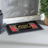 Floral Checkered Merry Christmas Sassafras Insert Mat
