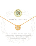 Sea La Vie Necklace 18" Adventure/Compass Gold