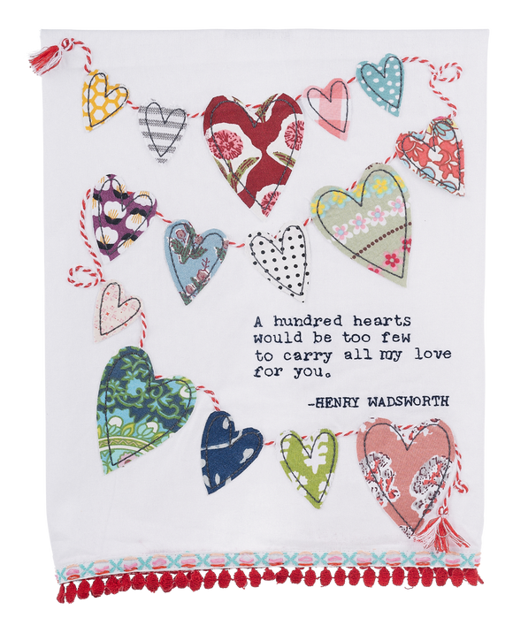 A Hundred Hearts Tea Towel