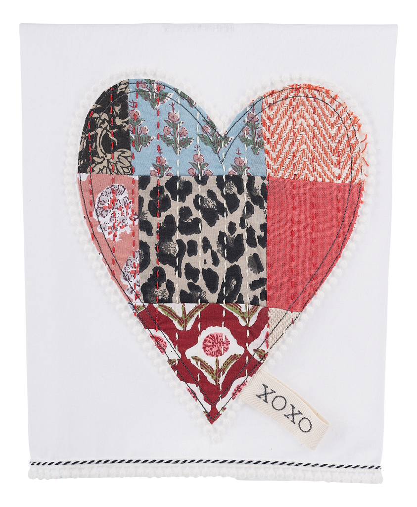 XOXO Heart Tea Towel
