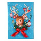Heartfelt Cheer Wonderful Reindeer Applique Garden Flag