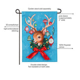 Heartfelt Cheer Wonderful Reindeer Applique Garden Flag
