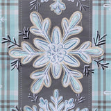 Snowflake Trio Applique Garden Flag