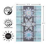 Snowflake Trio Applique Garden Flag