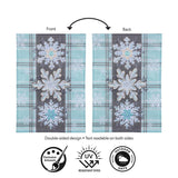 Snowflake Trio Applique Garden Flag