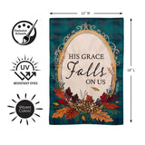 His Grace Falls On Us Applique Garden Flag