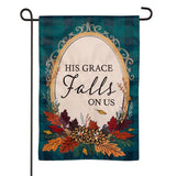 His Grace Falls On Us Applique Garden Flag