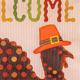 Welcome Turkey Polka Dot Applique Garden Flag
