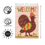 Welcome Turkey Polka Dot Applique Garden Flag