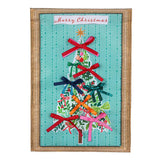 Bowtiful Christmas Tree Applique Garden Flag