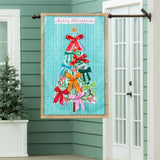 Bowtiful Christmas Tree Applique House Flag